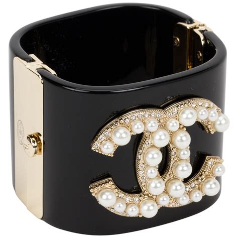 chanel acrylic cuff bangle|chanel cuff.